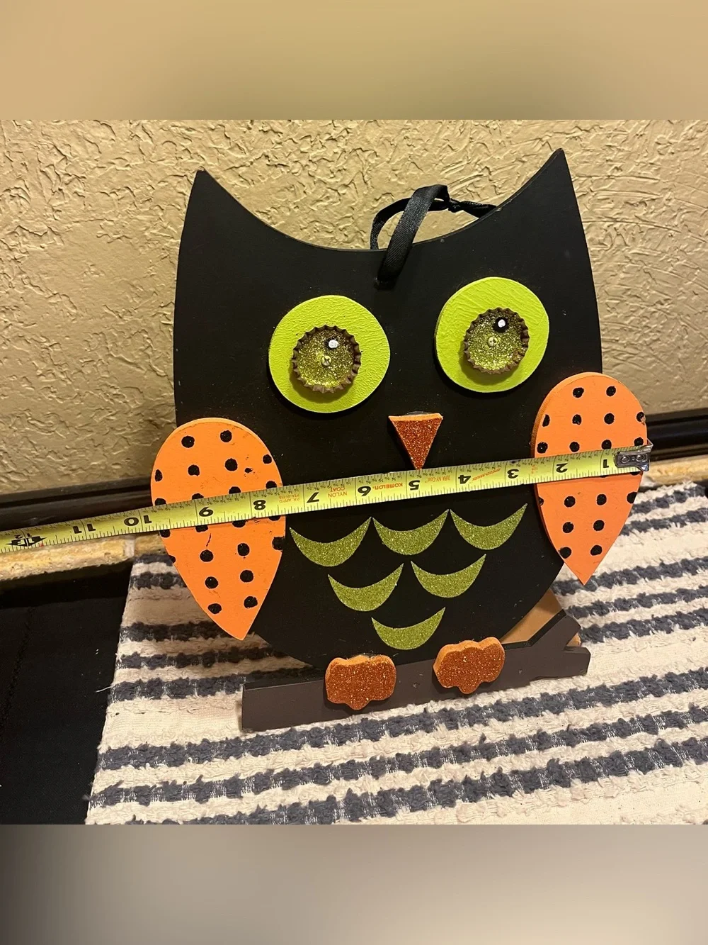 Vintage Wooden Owl Decor Halloween